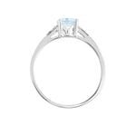 Bague Tarente Or Blanc Topaze Et Oxyde De Zirconium - Bagues de fian&ccedil;ailles ronde Femme | Histoire d&rsquo;Or