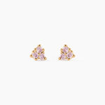Boucles D'oreilles Puces Istoria Plaqu&eacute; Or Jaune Oxyde De Zirconium - Boucles d'oreilles empierr&eacute;es Femme | Histoire d&rsquo;Or