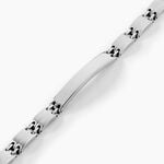 Bracelet Identit&eacute; Isidore Acier Blanc - Bracelets fantaisie Homme | Histoire d&rsquo;Or